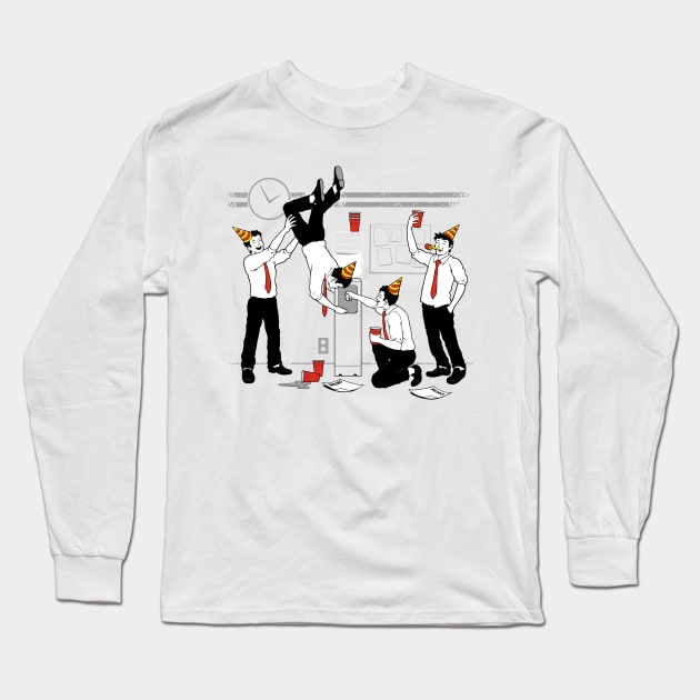 Office Party Long Sleeve T-Shirt by tomburns